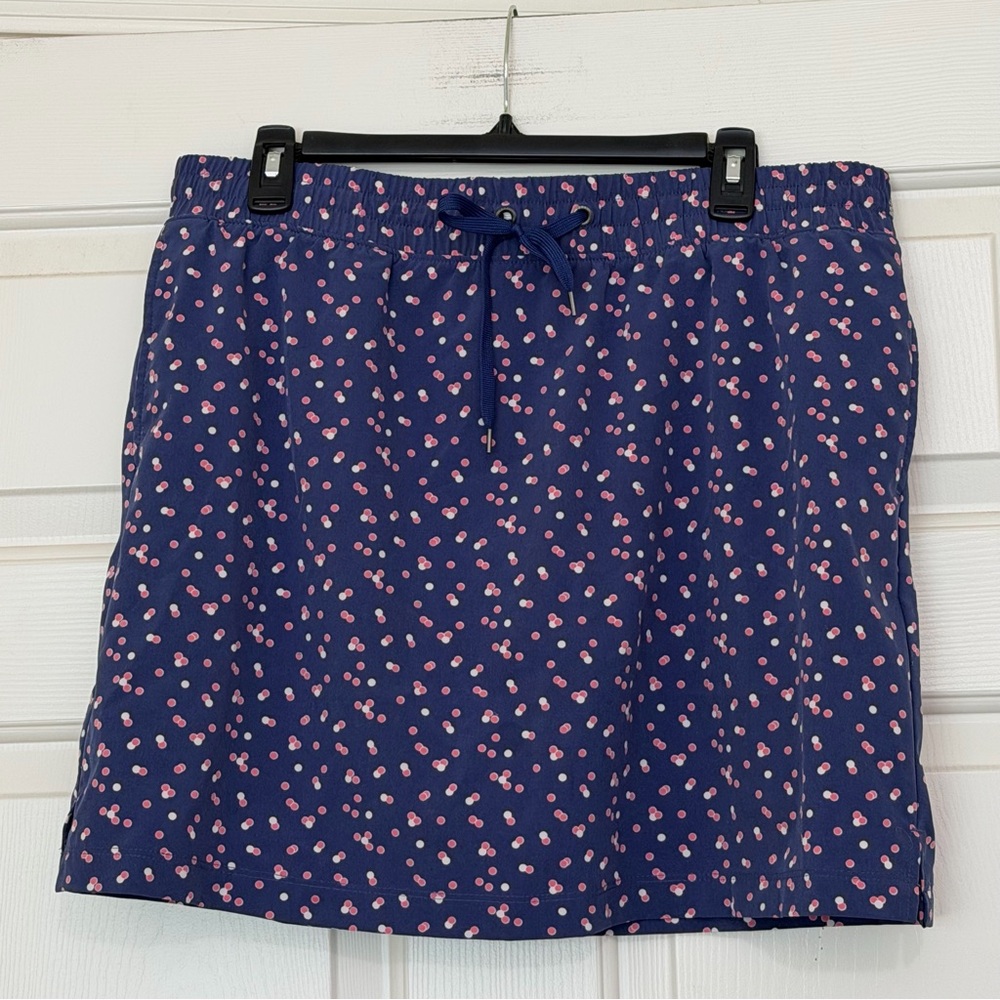 Izod Golf Patterned Print Golf Pickleball Skort Skirt Built In Shorts Sz Large L
